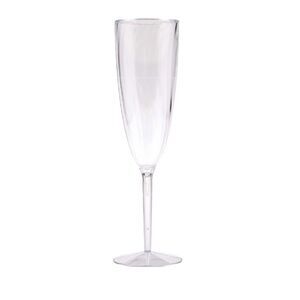 HyHousing 6 Oz Clear Glasses 16 Pack, Hard Disposable Plastic Champagne Flute